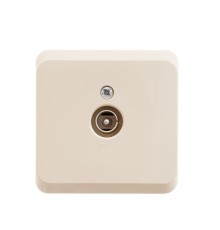 Systeme electric TVA-002K ЭТЮД О/У телевизионная РОЗЕТКА, КРЕМОВЫЙ, Россия