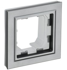 IEK BR-M12-44-K46 BRITE Рамка 1-мест. IP44 РУ-1-БрС-44 сталь