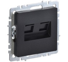 IEK BR-K20-1-K02 BRITE Роз. комп. 2-ая RJ45 кат.5E РК10-2-БрЧ черн.