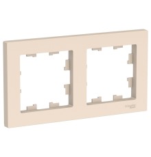 Systeme electric ATN000202 ATLASDESIGN 2-постовая РАМКА, универсальная, БЕЖЕВЫЙ