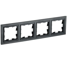 IEK BR-M42-K02 BRITE Рамка 4-мест. РУ-4-БрЧ черн.