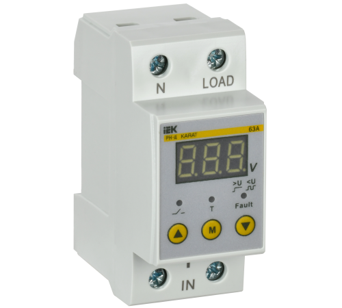 Реле напряжения РН-д 1-ф. 36мм 63А IEK