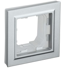 IEK BR-M12-44-K47 BRITE Рамка 1-мест. IP44 РУ-1-БрА-44 алюм.