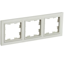 IEK BR-M32-K10 BRITE Рамка 3-мест. РУ-3-БрКр беж.