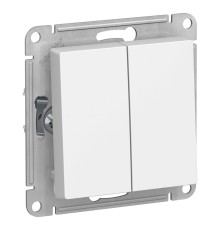 Systeme electric ATN000165 ATLASDESIGN 2-клавишный ПЕРЕКЛЮЧАТЕЛЬ, сх.6, 10АХ, механизм, БЕЛЫЙ