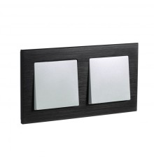 Systeme electric ATN312302 Рамка 2-постовая ATLASDESIGN NATURE, МЕТАЛЛ ОНИКС
