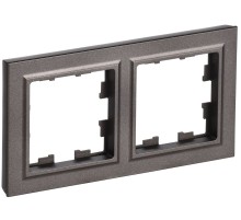 IEK BR-M22-K45 BRITE Рамка 2-мест. РУ-2-БрТБ бр.