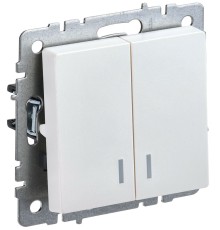 IEK BR-V20-1-10-K36 BRITE Выключ. 2-кл. с инд. 10А ВС10-2-1-БрЖ жемч.