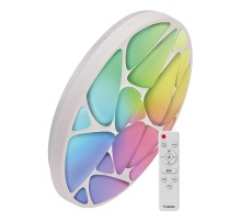 Светильник светодиодный ДБО-75 настенно-потолочный управляемый SHELL RGB 230В 3000-6500K 6000Лм 500x80мм с RGB подсветкой