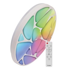 Светильник светодиодный ДБО-75 настенно-потолочный управляемый SHELL RGB 230В 3000-6500K 6000Лм 500x80мм с RGB подсветкой