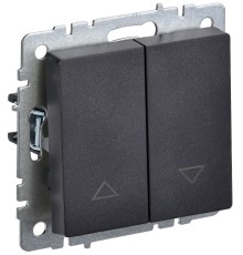 IEK BR-V15-0-10-K02 BRITE Выключ. жалюзи 10А ВС10-1-5-БрЧ черн.