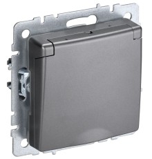 IEK BR-R16-16-44-K46 BRITE Роз. с з/к/ш с кр. 16А IP44 РСбш10-3-44-БрС сталь