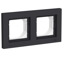 ATLASDESIGN AQUA 2-постовая РАМКА IP44, КАРБОН
