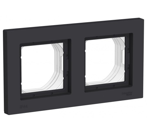 ATLASDESIGN AQUA 2-постовая РАМКА IP44, КАРБОН ATLASDESIGN AQUA 2-постовая РАМКА IP44, КАРБОН