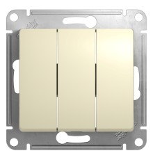 Systeme electric GSL000231 GLOSSA 3-клавишный ВЫКЛЮЧАТЕЛЬ, сх.3, 10АХ, механизм, БЕЖЕВЫЙ