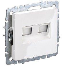 IEK BR-K20-1-K01 BRITE Роз. комп. 2-ая RJ45 кат.5E РК10-2-БрБ бел.