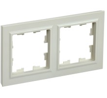 IEK BR-M22-K10 BRITE Рамка 2-мест. РУ-2-БрКр беж.