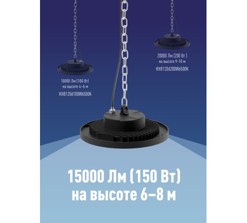 Светильник светодиодный ДСП-150Вт HIgh Bay 6500К 15000 Лм IP65