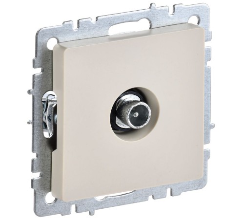 IEK BR-A10-P-K10 BRITE Роз. TV проходная РТВ10-0-БрКр беж.