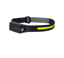 Фонарь налобный аккум сенсорн/20ВтCOB+2ВтXPE/Li-po 102540 1200mAh/гибк корп/USBtC