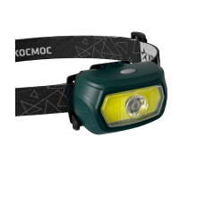 Фонарь налобный аккум/3Вт+5ВтCOB/кол. линза/съемн Li-ion18650 1200mAh/USBшн typeC