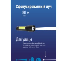 Фонарь ручной Космос KOCAC1011LITH черный 4Вт лам.:светодиод.x1