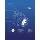Фонарь налобный аккумуляторный, 1W, аккум. 4V 0,5Ah, 140Лм, 12 часов