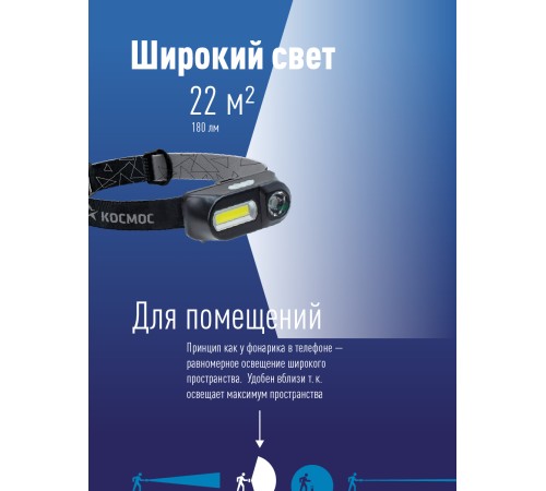 Фонарь налобный аккумуляторный , 3W, аккум. 3,7V 1,2Ah, 180Lm, 8 часов, Фонарь налобный аккумуляторный , 3W, аккум. 3,7V 1,2Ah, 180Lm, 8 часов,