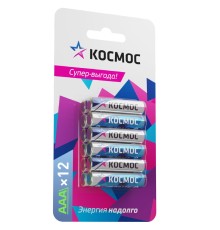 Батарейка  LR03 (АAA) 1.5V Alkaline 12BL, КОСМОС