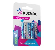 Батарейка  LR03 (АAA) 1.5V Alkaline 8BL, КОСМОС