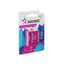Аккумулятор R03 (ААА) 1100mAh Ni-MH 4 на блистере, КОСМОС