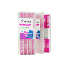 Аккумулятор R03 (ААА) 1100mAh Ni-Mh 8 шт в боксе, КОСМОС