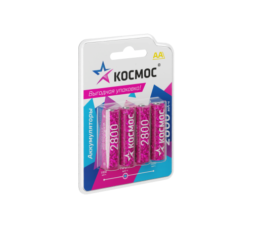 Аккумулятор R6 (АА) 2800mAh Ni-MH 4 на блистере Аккумулятор R6 (АА) 2800mAh Ni-MH 4 на блистере