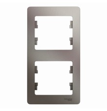 Systeme electric GSL001206 GLOSSA 2-постовая РАМКА, вертикальная, ПЛАТИНА