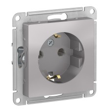 Systeme electric ATN000343 ATLASDESIGN РОЗЕТКА с заземлением, 16А, механизм, АЛЮМИНИЙ