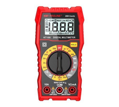 КВТ 86324 Мультиметр цифровой с True RMS KT 108 PROLINE КВТ 86324 Мультиметр цифровой с True RMS KT 108 PROLINE