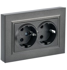IEK BR-R21-16-K45-F BRITE Роз. 2-я с з/к без з/ш 16А в сб. РС12-3-БрТБ бр.