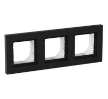 ATLASDESIGN AQUA Рамка 3-постовая, IP44, КАРБОН