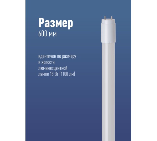 Лампа светодиодная LED 10Вт T8 G13 D25х600 4000К белый 1100 лм