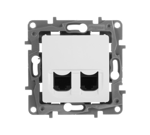 Двойная розетка RJ 45, категория 5е, UTP, Etika, белый Legrand 672255