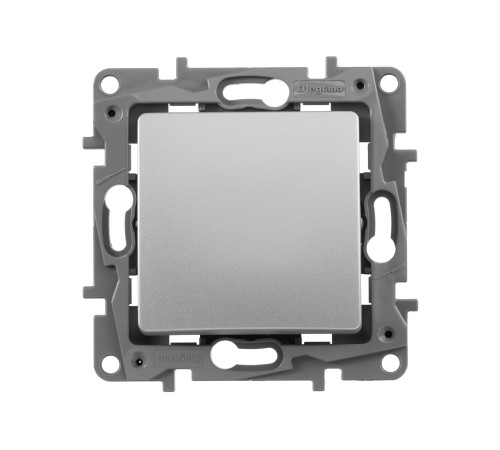 Выключатель одноклавишный, автоматические клеммы, Etika, 10AX, 250В~, алюминий Legrand 672401