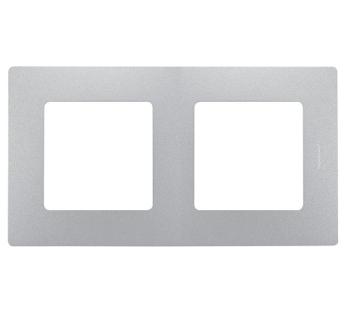 Legrand 672552 Рамка - 2 поста - Etika - алюминий Legrand 672552 Рамка - 2 поста - Etika - алюминий