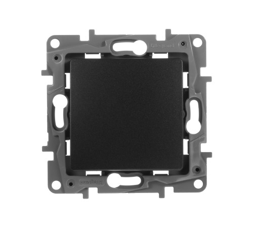 Выключатель одноклавишный, автоматические клеммы, Etika, 10AX, 250В~, антрацит Legrand 672601