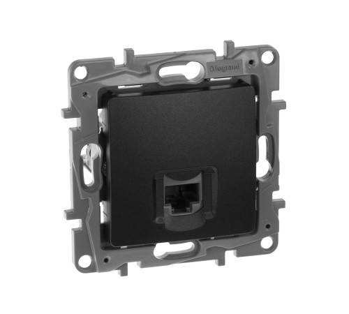 Информационная розетка RJ 45, категория 5e, UTP, Etika, антрацит Legrand 672641