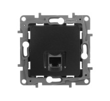 Информационная розетка RJ 45, категория 5e, UTP, Etika, антрацит Legrand 672641