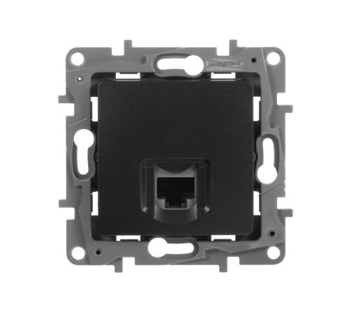 Информационная розетка RJ 45, категория 5e, UTP, Etika, антрацит Legrand 672641