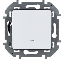 Legrand 673610 Выключатель одноклавишный с подсветкой/индикацией - INSPIRIA - 10 AX - 250 В~ - белый