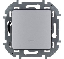 Legrand 673612 Выключатель одноклавишный с подсветкой/индикацией - INSPIRIA - 10 AX - 250 В~ - алюминий