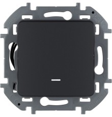 Legrand 673613 Выключатель одноклавишный с подсветкой/индикацией - INSPIRIA - 10 AX - 250 В~ - антрацит