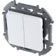 Legrand 673620 Выключатель двухклавишный - INSPIRIA - 10 AX - 250 В~ - белый